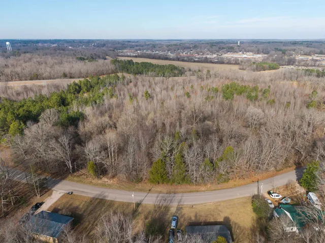 a view of a dry yard with wooden floor