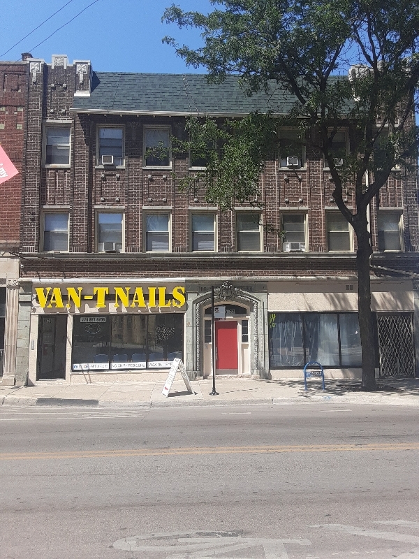 a view of a building with a outdoor space