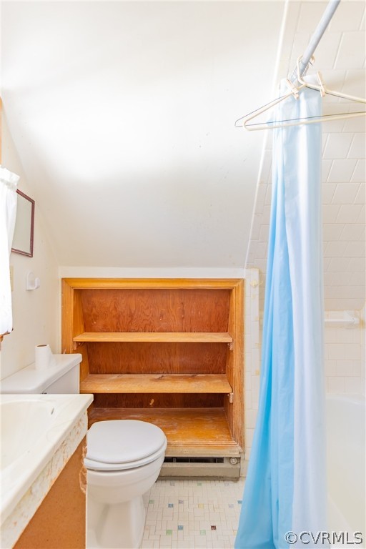 8276 Varina Road Henrico, VA 23231 - Photo 35 of 39 a bathroom with a sink a toilet and shower curtain