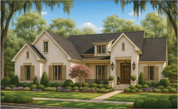 front view of house with a yard
