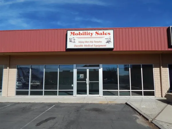 a view of a large building with a large window