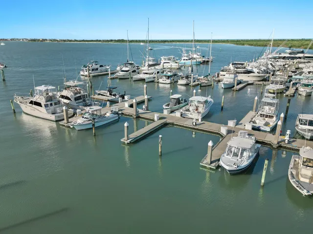 a view of a lake with boats
