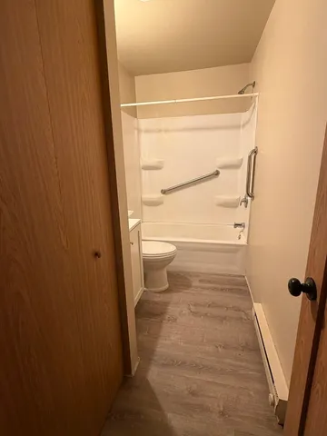 an empty room with a window