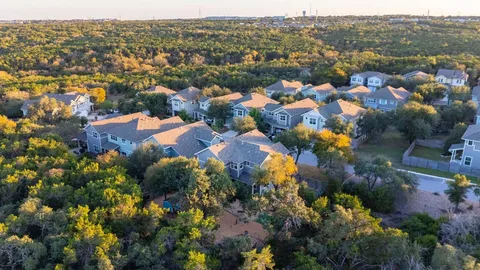 an aerial view of multiple house