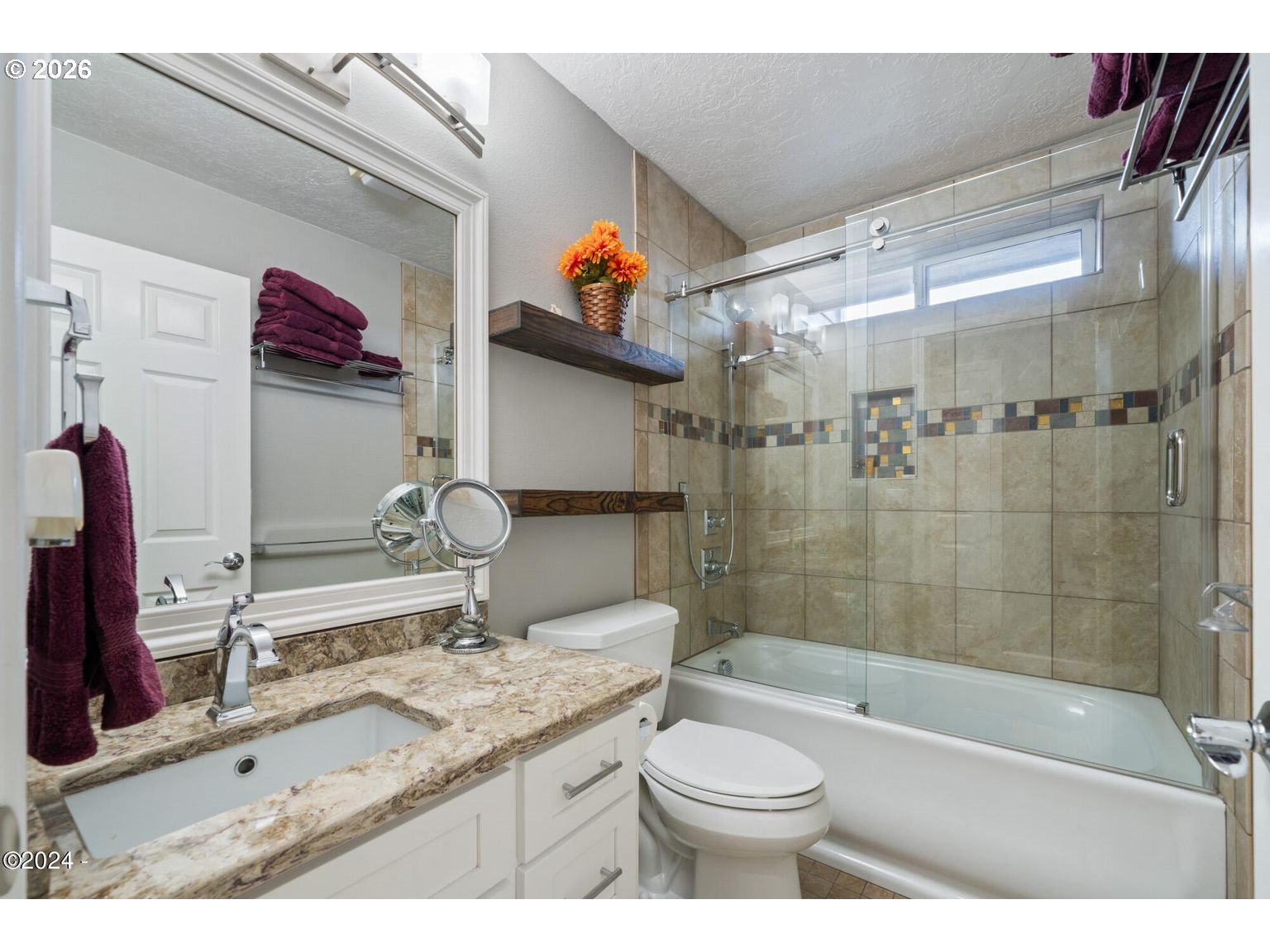 465 Edgewater Depoe Bay, OR 97341 - Photo 25 of 48 a bathroom with a sink a toilet and shower