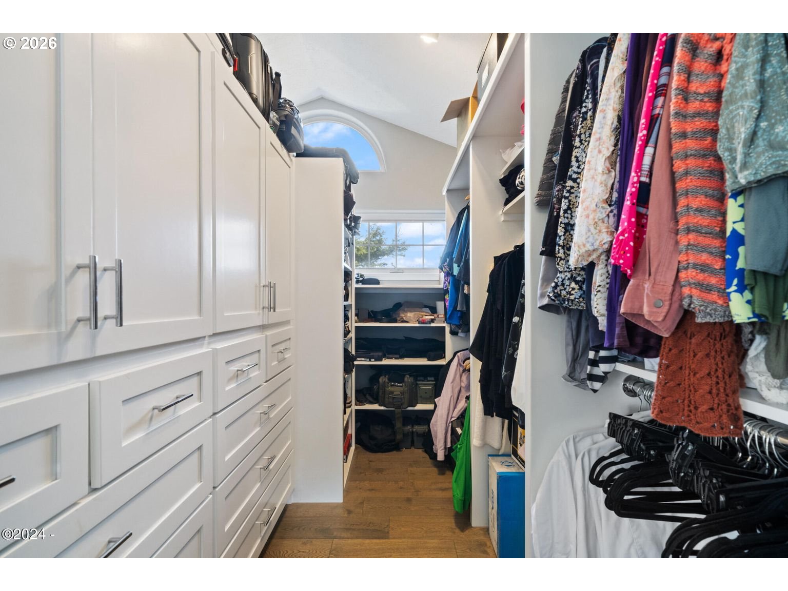 465 Edgewater Depoe Bay, OR 97341 - Photo 36 of 48 a view of walk in closet with clothes and shoes