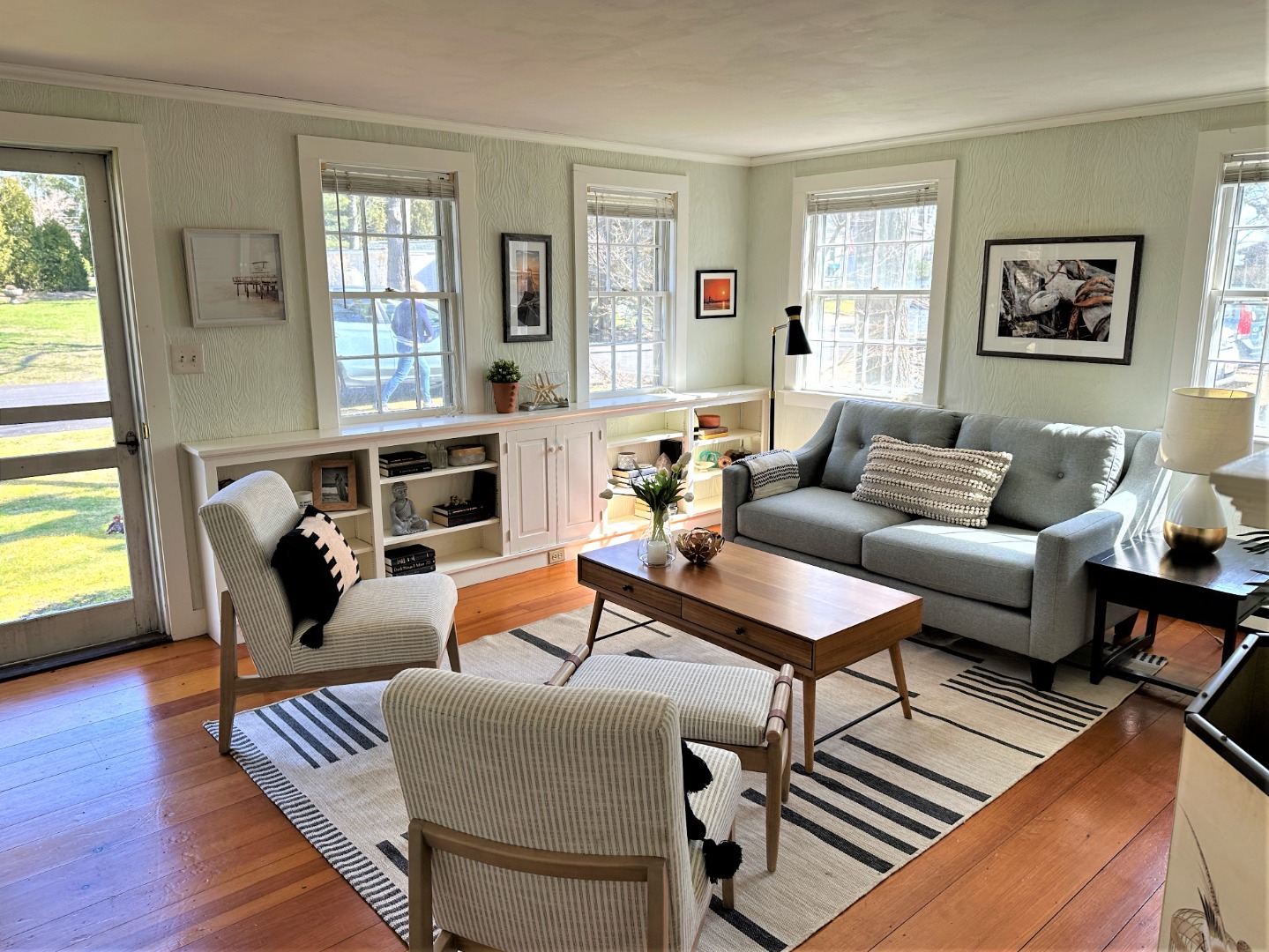45 Pine Tree Lane Vineyard Haven, MA 02568 - Photo 7 of 25 a living room with furniture fireplace and a window
