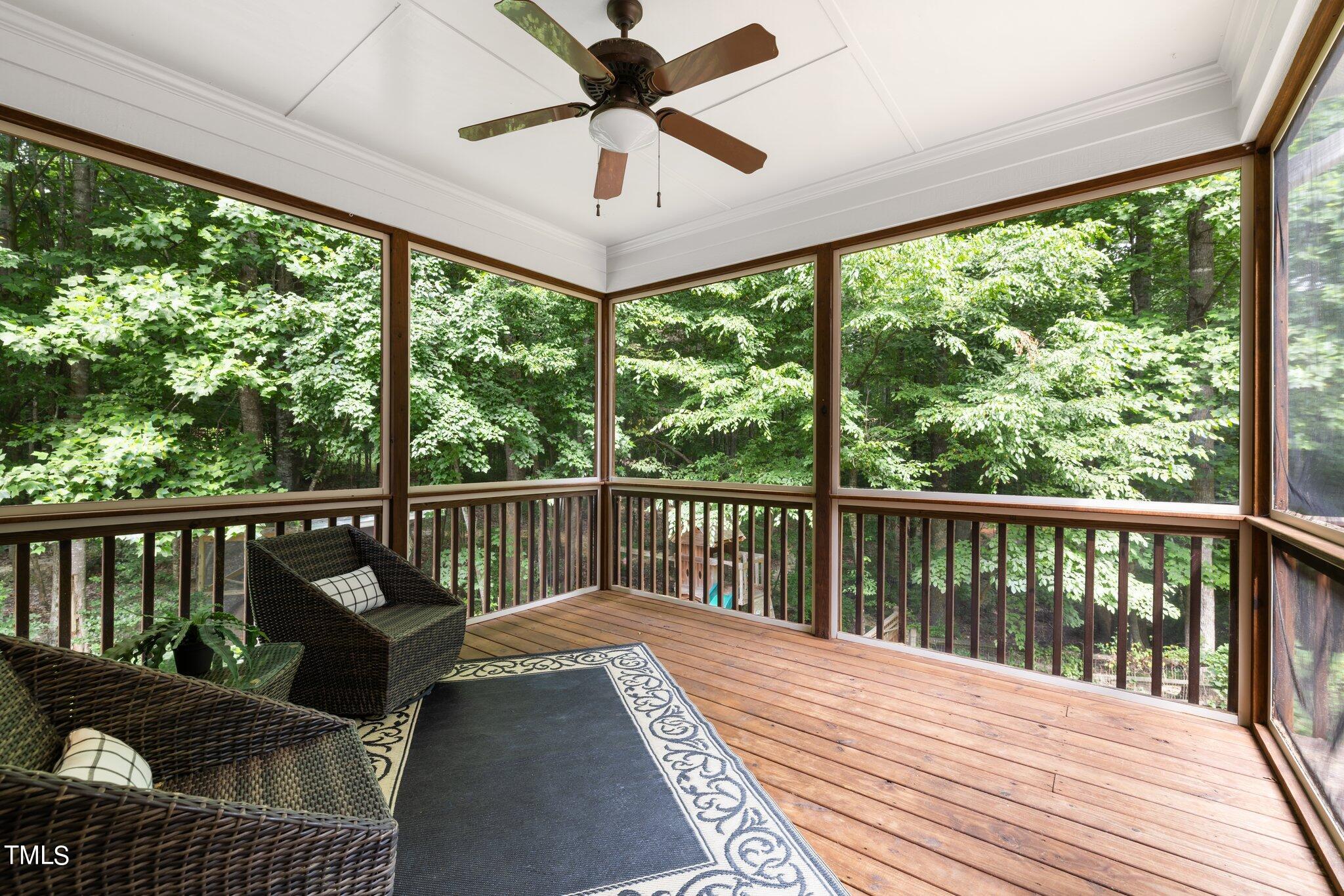 152 Roads End Pittsboro, NC 27312 - Photo 37 of 58 a view of a balcony with furniture