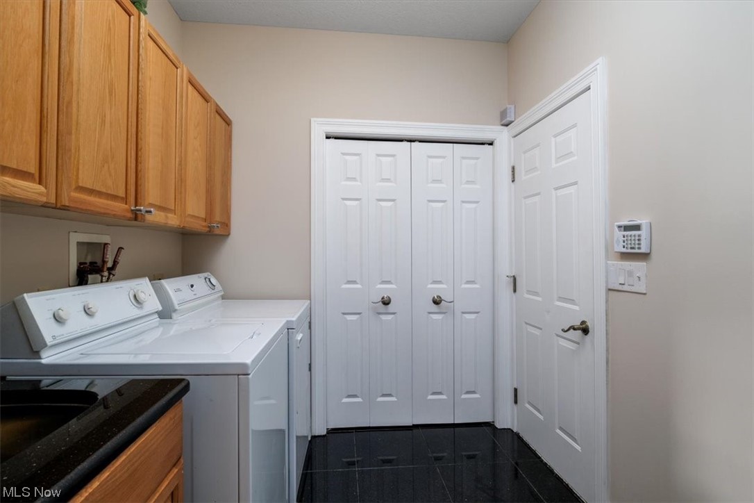 514 Silver Ridge Drive Akron, OH 44321 - Photo 14 of 47 The laundry/mudroom room is on the main level with granite flooring, large closet, utility sink and includes the washer and dryer stay.