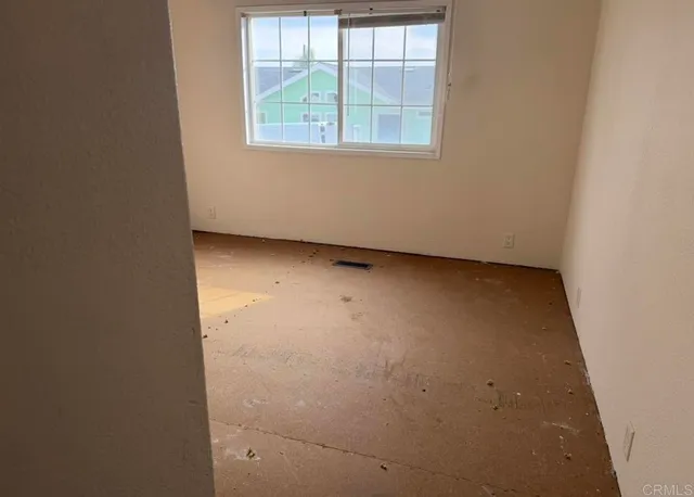 an empty room with a window