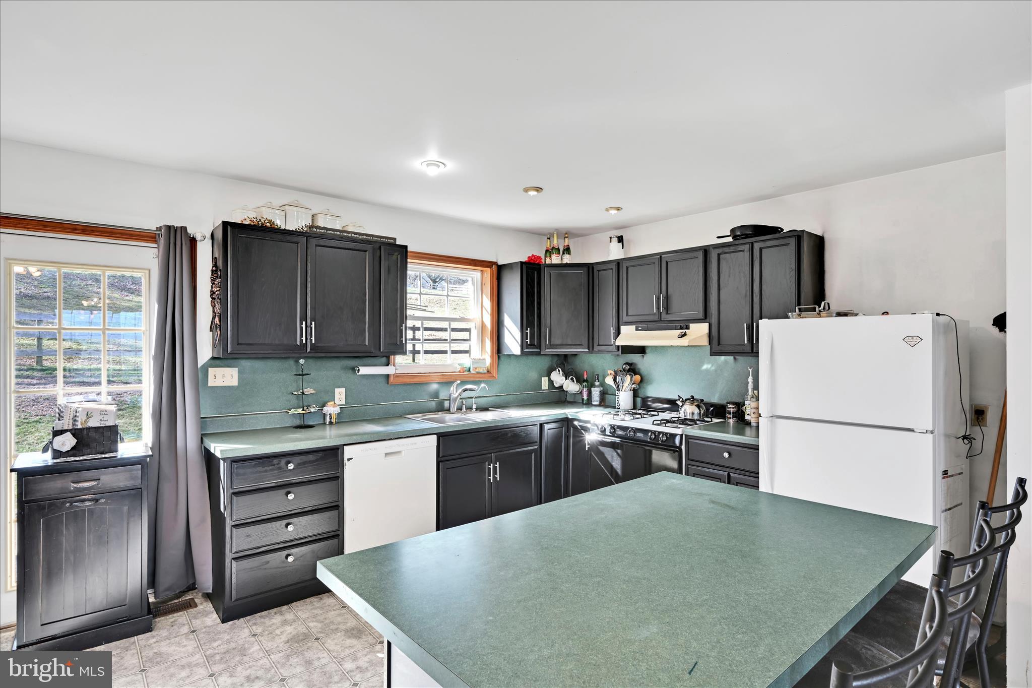 411 Red Hill Road Pequea, PA 17565 - Photo 16 of 50 a kitchen with granite countertop a refrigerator stove top oven and sink