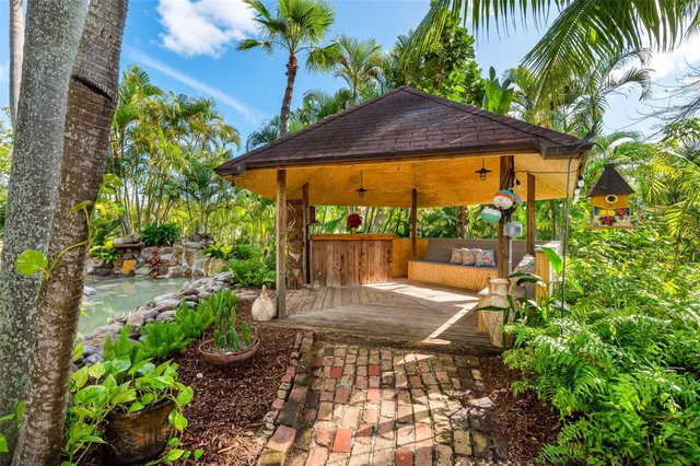 a view of outdoor space yard deck patio and swimming pool