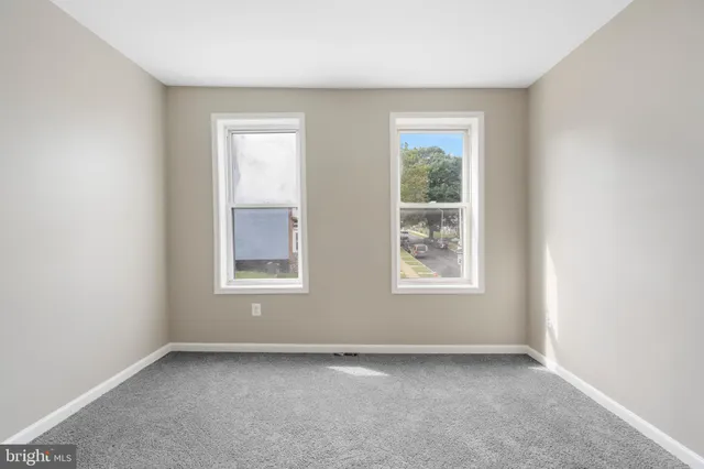 an empty room with a window