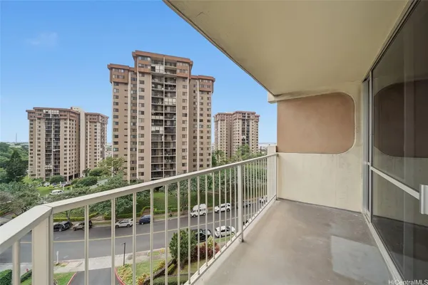 a view of balcony with city view