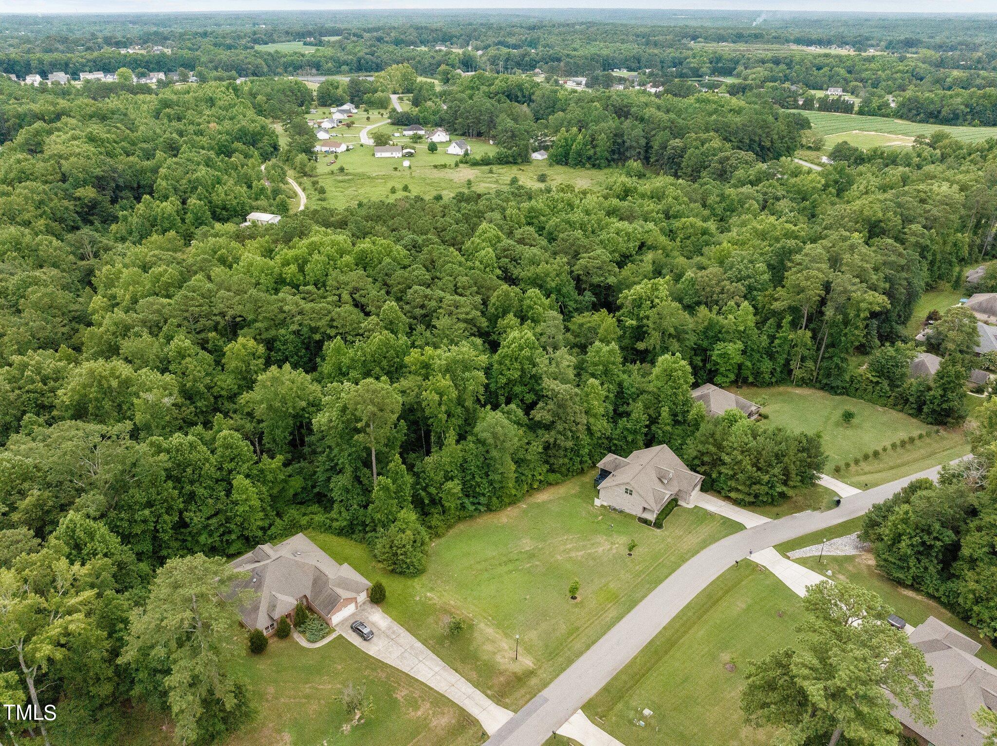 417 Bryerstone Drive Willow Spring, NC 27592 - Photo 37 of 43 an aerial view of residential houses with outdoor space