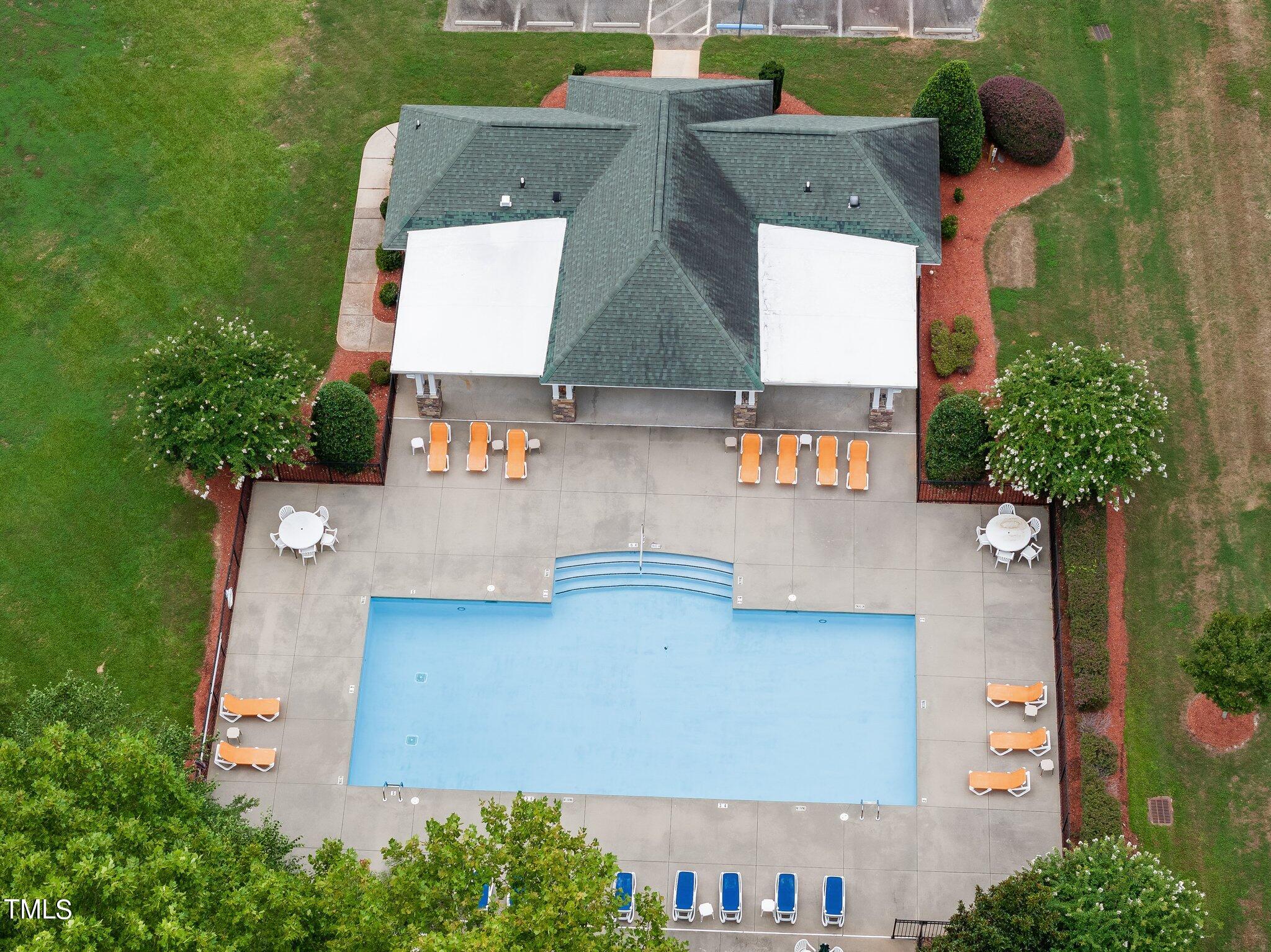417 Bryerstone Drive Willow Spring, NC 27592 - Photo 42 of 43 an aerial view of residential houses with outdoor space