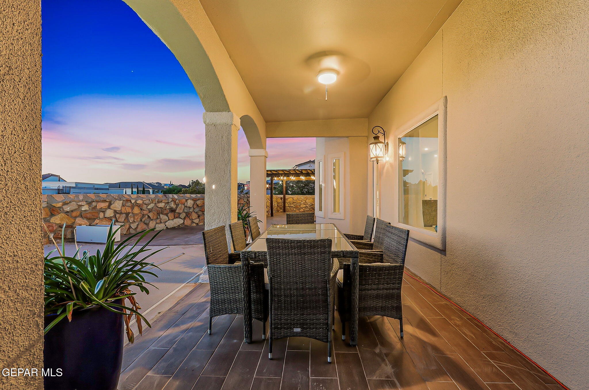 1297 Cypress Ridge Drive El Paso, TX 79912 - Photo 72 of 77 a view of a dining room with furniture window and outside view