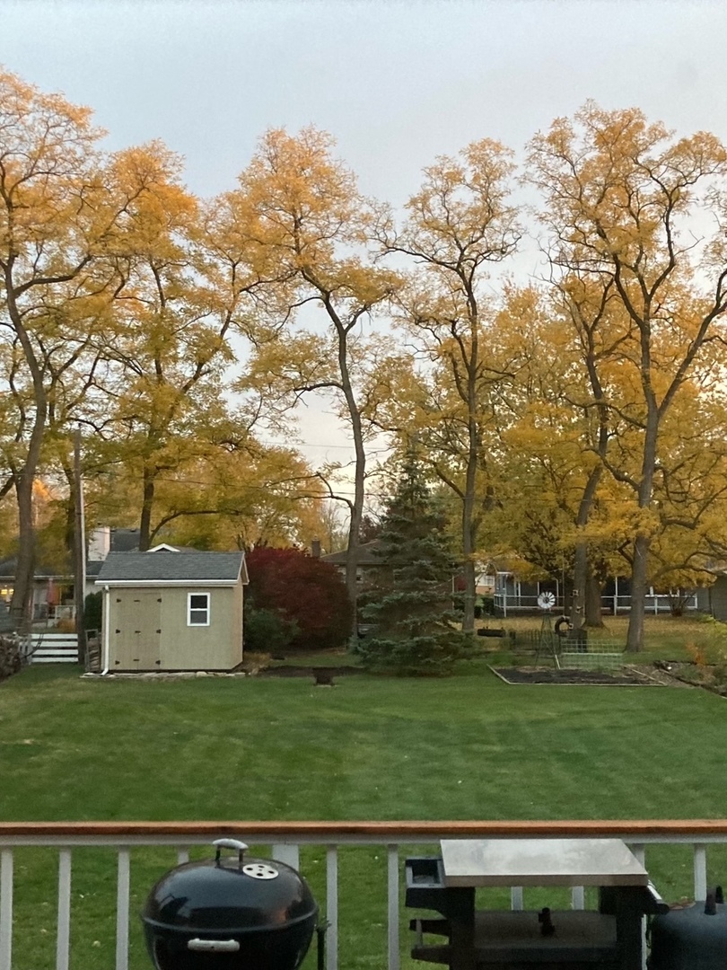 11034 Bryant Road Mokena, IL 60448 - Photo 19 of 19 a view of a wooden deck and a big yard