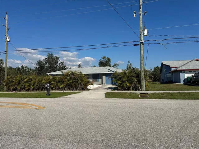 a view of street and parking