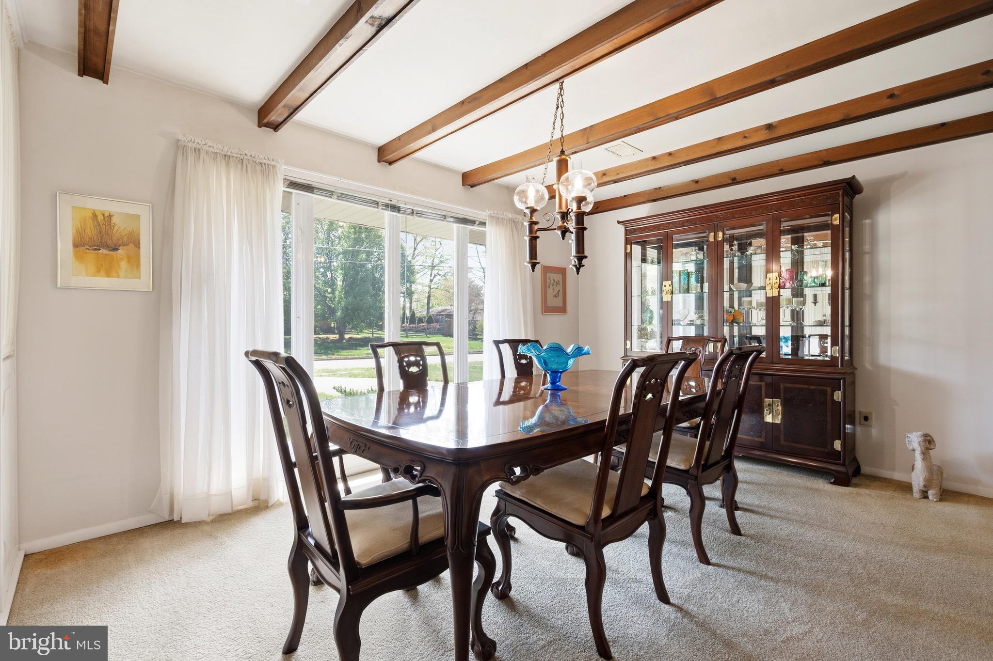 6820 Constance Drive Springfield, VA 22150 - Photo 6 of 46 Large Dining Room with Exposed Wood Beams