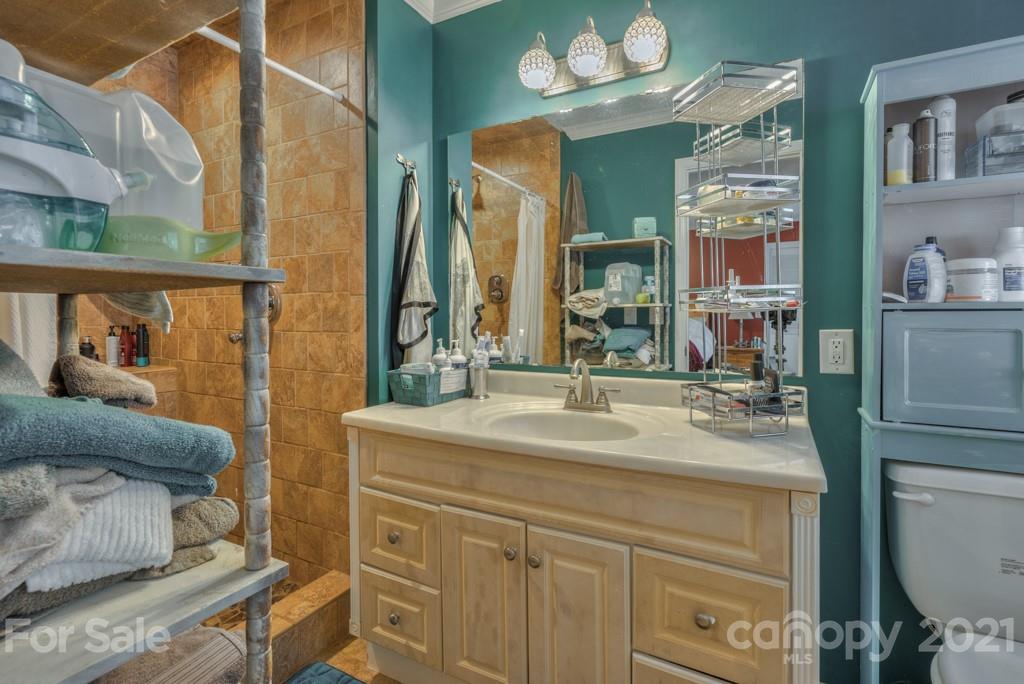 125 Mountainview Road Landrum, SC 29356 - Photo 18 of 48 a bathroom with a sink and a mirror