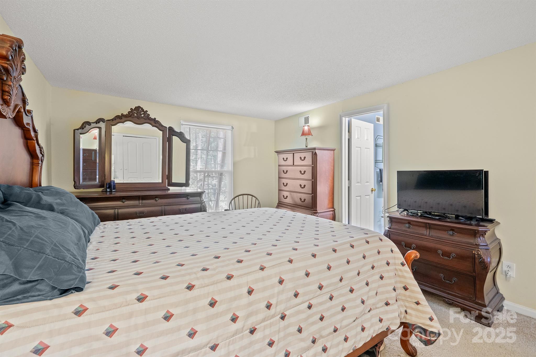 6836 Shiloh Ridge Lane Charlotte, NC 28212 - Photo 19 of 25 a living room with a bed and a flat screen tv