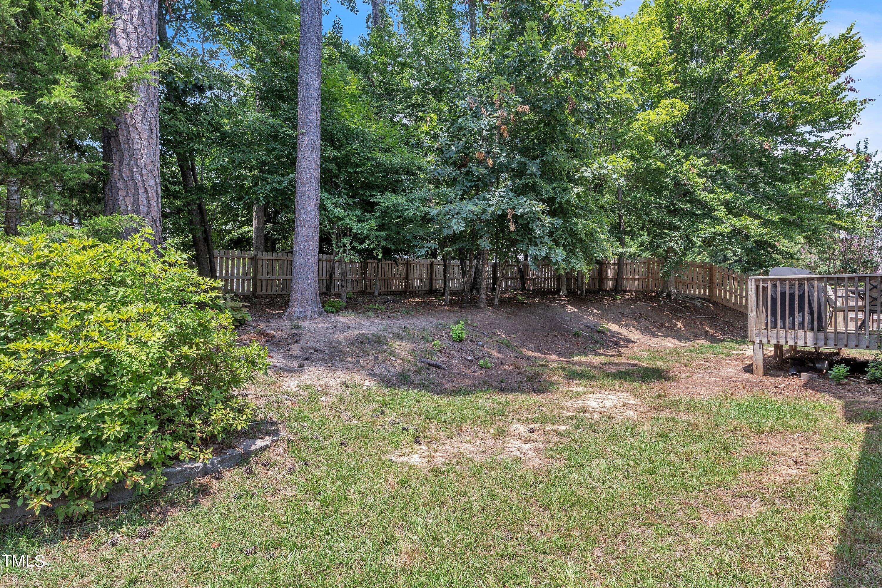 4702 Regency Drive Durham, NC 27713 - Photo 44 of 45 a backyard of a house with lots of green space