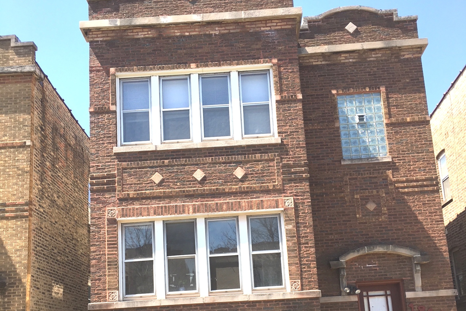 a front view of a house