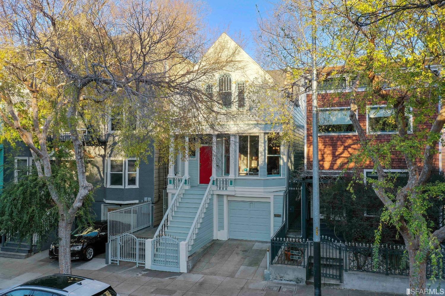 a view of a house with a backyard