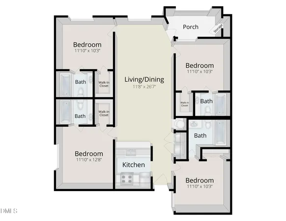 $273,000 | 1431 Collegiate Circle, Unit 101, Raleigh, NC 27606