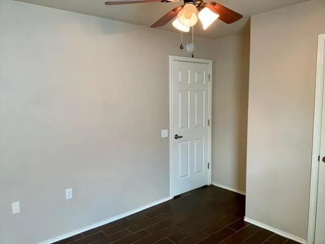 an empty room with a window