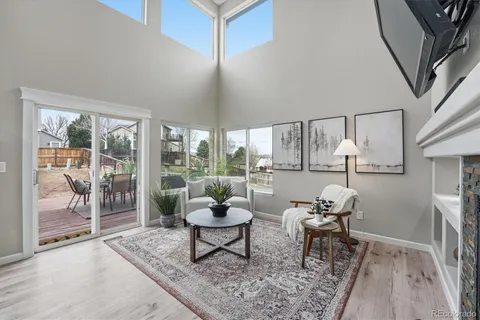 a outdoor living space with furniture