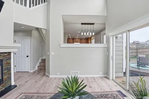 a view of livingroom with furniture and window