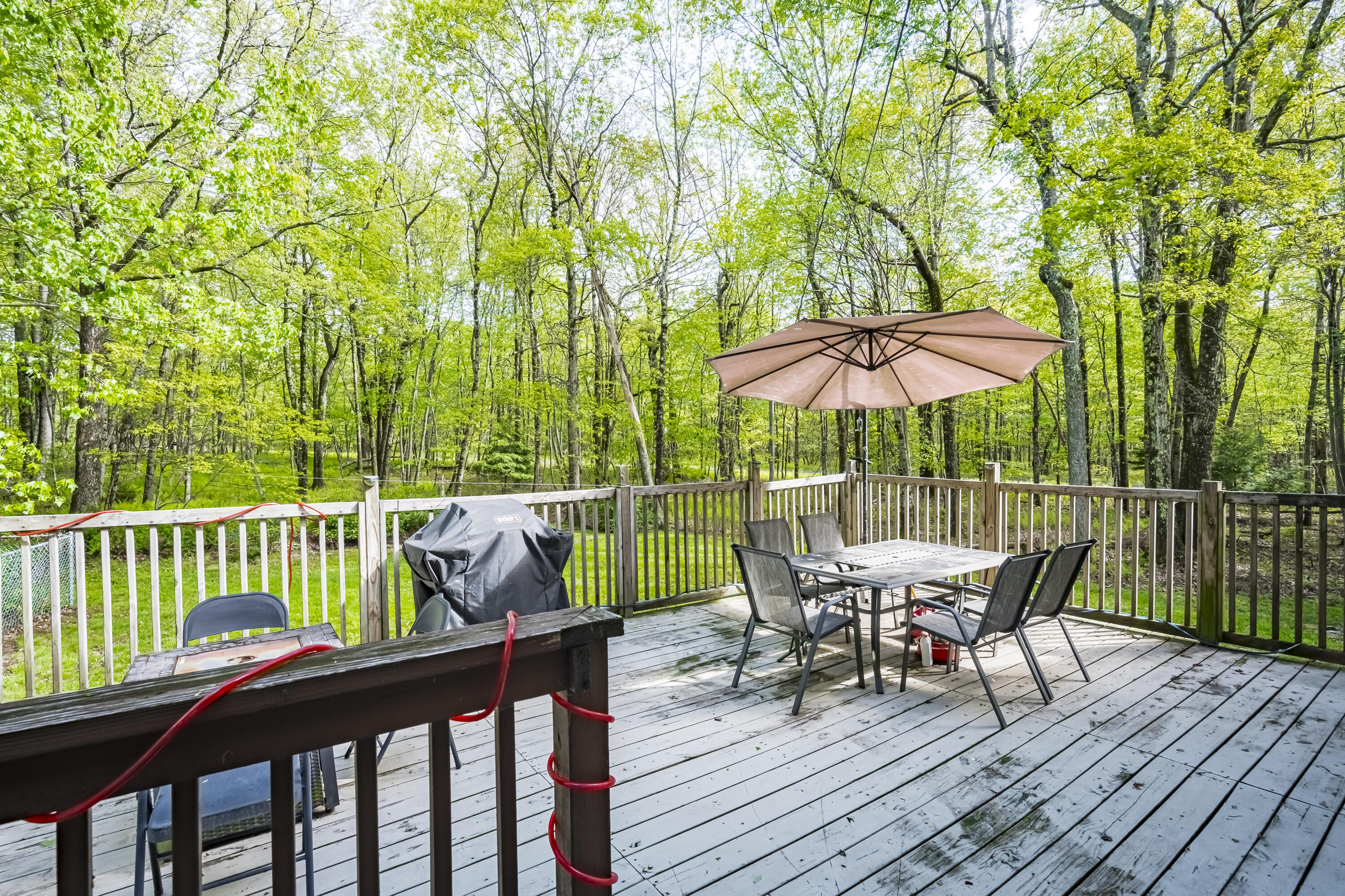 205 Victory Lane Long Pond, PA 18334 - Photo 46 of 51 a view of a deck with furniture and a yard