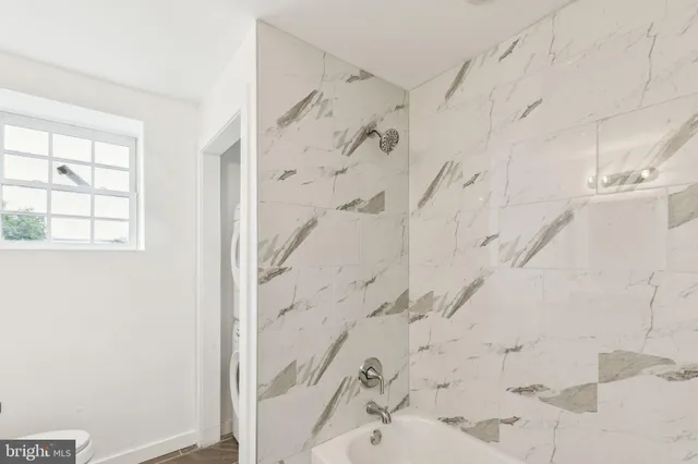 a bathroom with shower