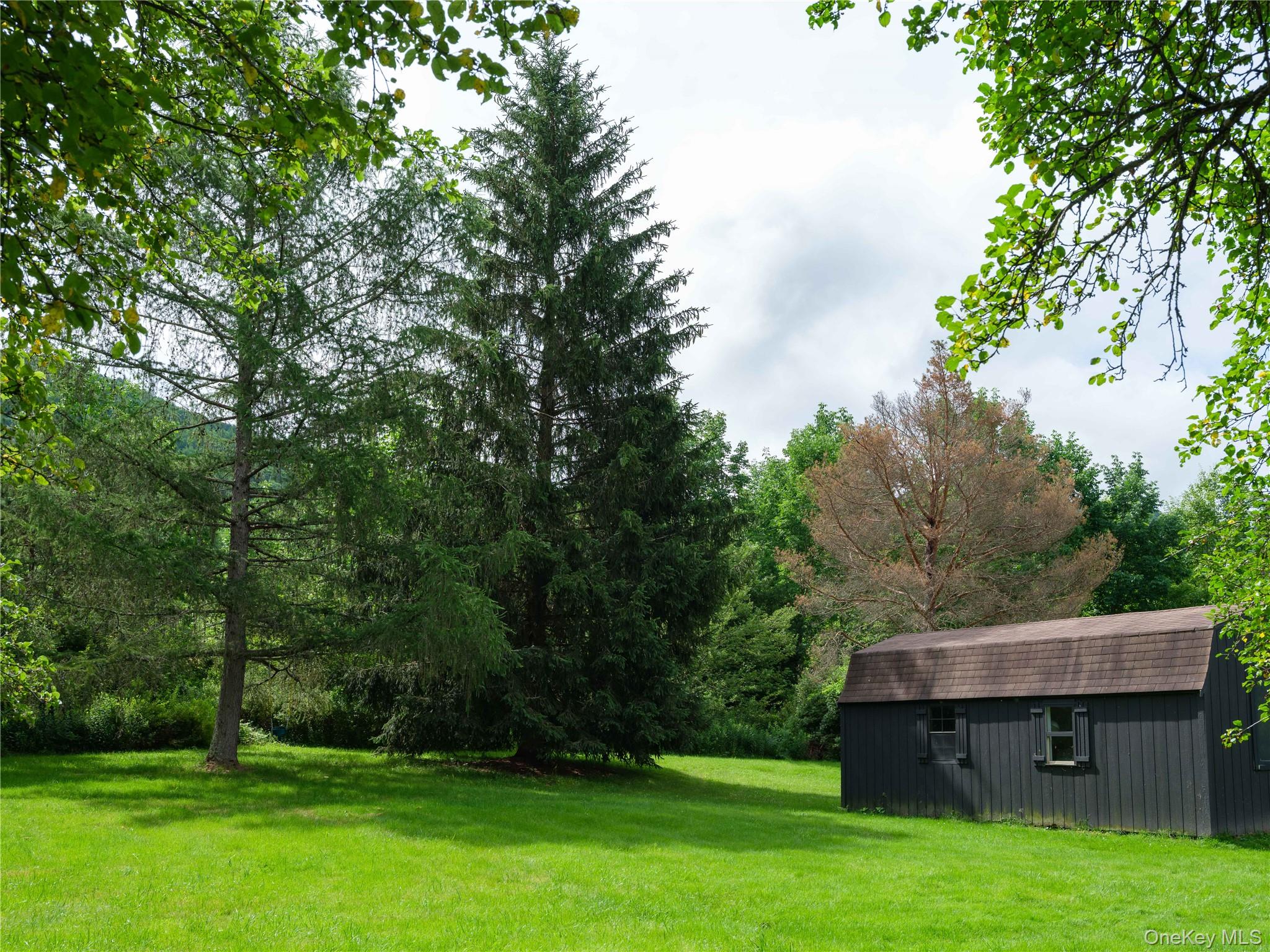 260 Gladstone Hollow Road Andes, NY 13731 - Photo 32 of 39 a view of a wooden deck and a trees in the background