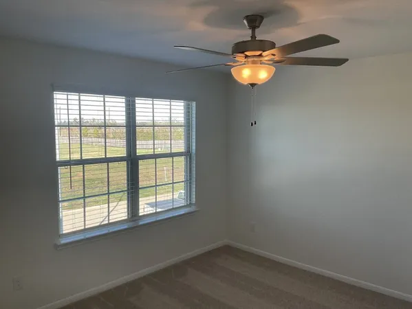 an empty room with a window