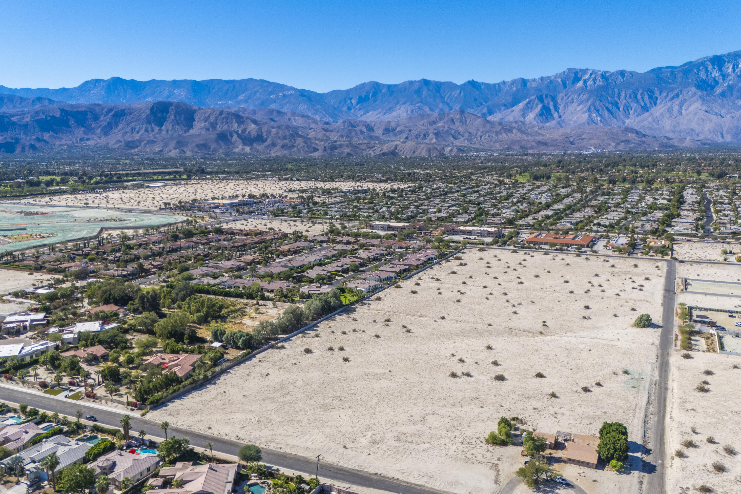 a view of an outdoor space and mountain view