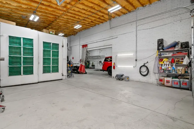 a view of a car garage