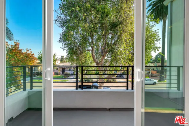 a view of a balcony with lake view