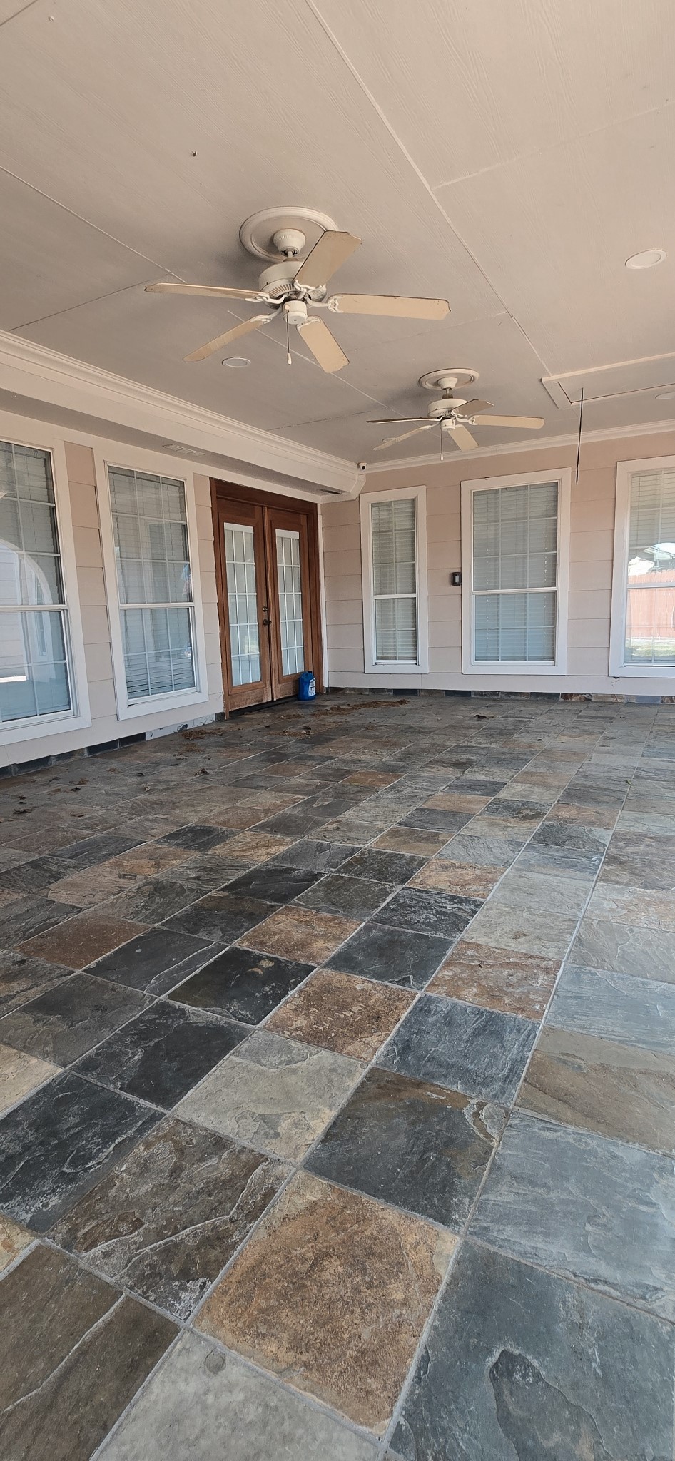 14830 Croxton Drive Houston, TX 77015 - Photo 32 of 38 Slate stone back porch patio