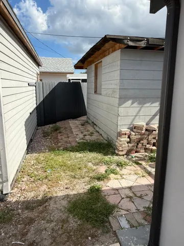 a backyard of a house