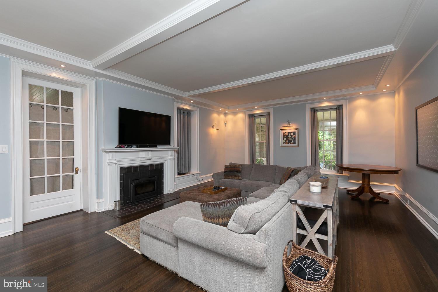 1516 Hampton Road Rydal, PA 19046 - Photo 8 of 67 Living Room with Fireplace