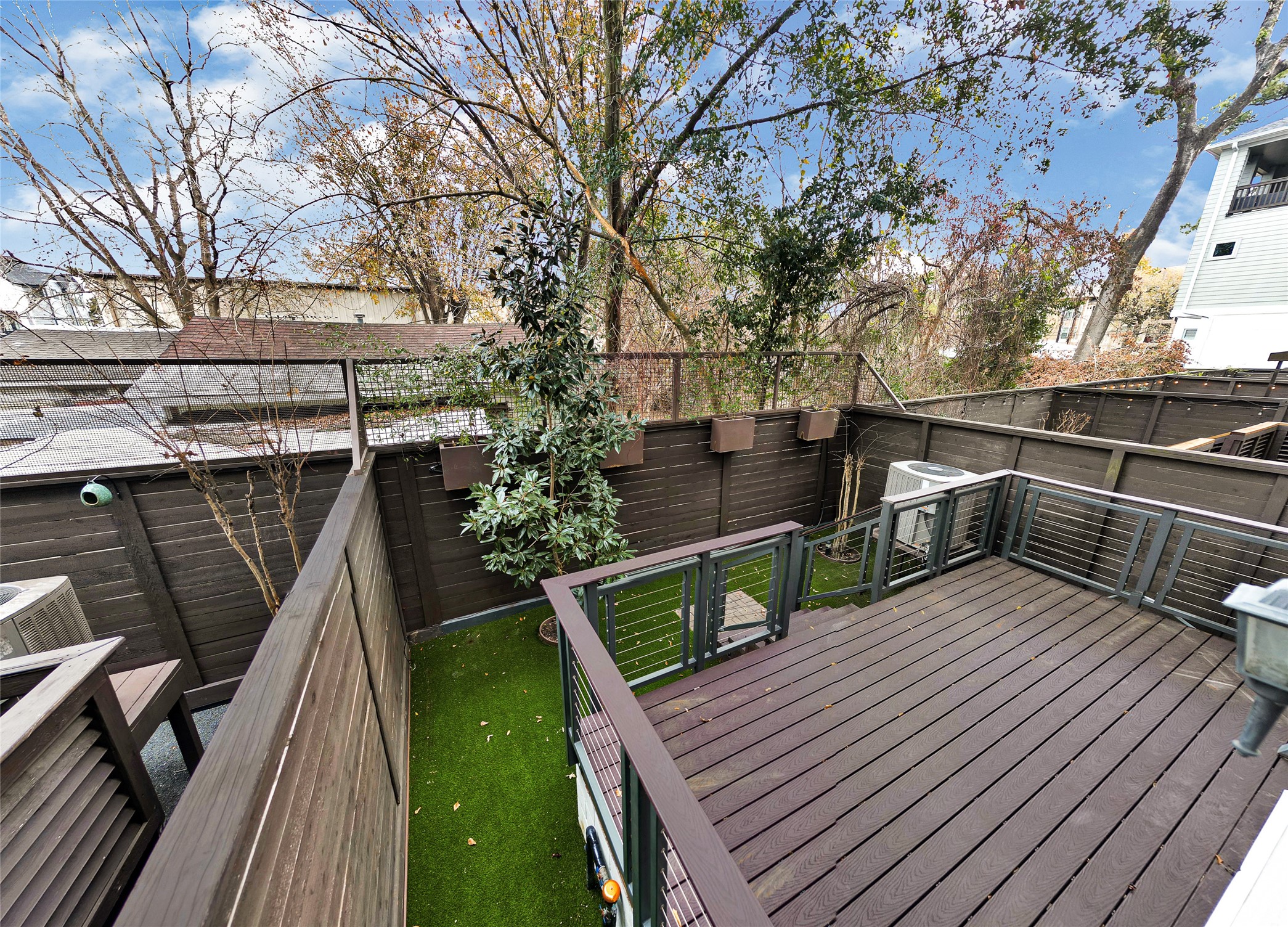 Overall view of back yard area.