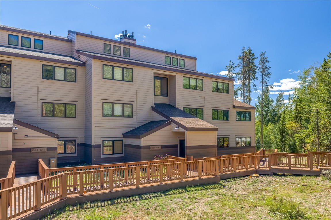 180 Tennis Club Road, Unit 1636 Keystone, CO 80435 - Photo 32 of 34 Back of house with a wooden deck