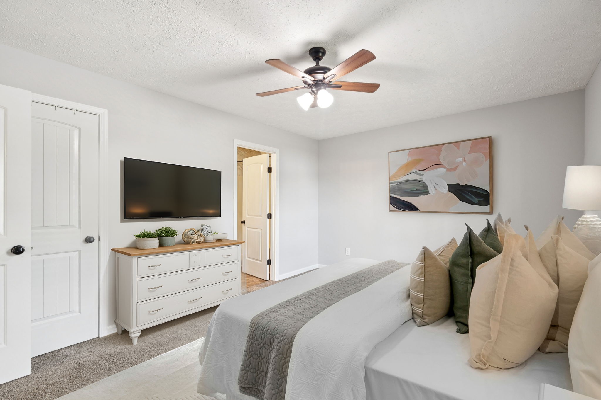 538 Indian Springs Circle Manchester, TN 37355 - Photo 19 of 59 a bedroom with a bed and a flat screen tv