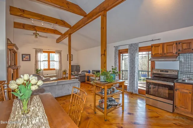 a view of a livingroom with furniture and a couch
