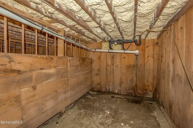 a view of a wooden door