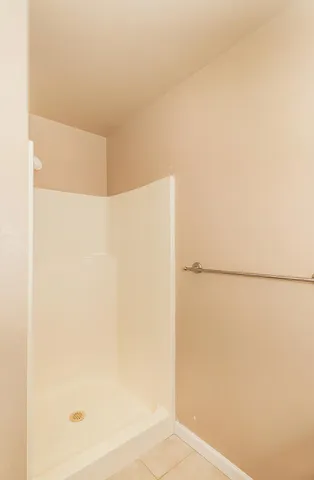 a view of an garage with a tv