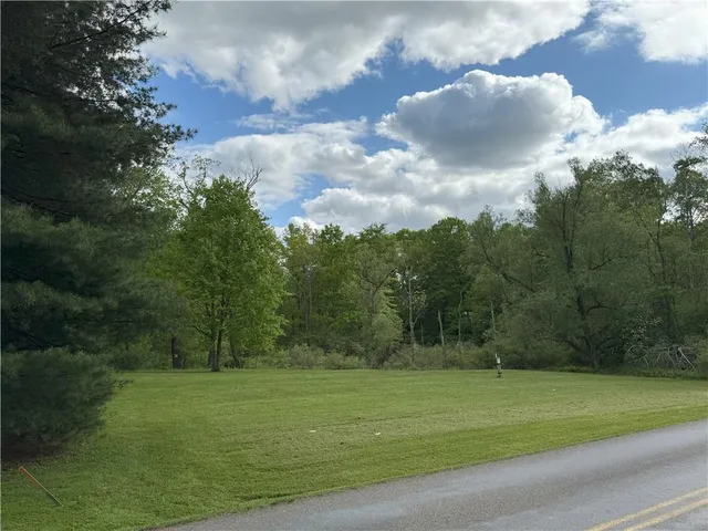 a view of a golf course with a lake